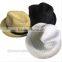 plain pattern cheap white fedora straw hat