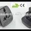 Hot selling  2015 Universal to 2 pin round pin european plug travel adapter with safety shutter CE