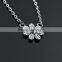 China wholesale fashion jewelry diamond flower pendant 925 silver for fashionable necklace fine jewellery