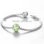 D148F Jewelry Braclet Charms Silver 925,enamel Grass Green Sagittarius Beads