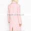 Double breasted button front classic wool mix ladies fancy pink winter coat