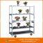 own factory 3/4/5 tiers greenhouse flower garden metal display cart vegetable trolley