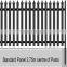 Euro Style Free Standing Metal Palisade Fence / Wrought Iron Fence Panel Hot Sale
