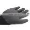 NMSAFETY 13 gauge knitted black nylon liner coated foam pvc on palm good grip safety working gloves