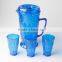 PS Modern Design Hotsale Plastic Water Pitcher With 4 Cups