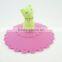Food grade silicone rubber Anti-dust Airtight Seal Silicone Drink Cup Lids with cat head shape