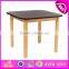 2015 Colorful wooden table and chair for kids,Children Study Table And Chair,Rounded corner study blackboard play table WO8G141