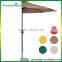 Outdoor 9FT Tan Steel Half Patio Umbrella with Crank