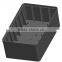 Black plastic crate with the wheel or without wheels