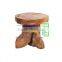 Stool Made From Log Furniture Teak Wood Model Stump Organic ,natural Colot
