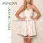 Western Gowns Women Elegant Gold Brushed Pleat Flare Party Dresses for Girls of 18 Years old HSd7213