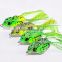 3D Eyes Artificia OEM ColorfulJigging Vibe Trolling Soft Plastic Frog Fishing Lure
