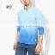 Man custom print t-shirt with long sleeves 100%Cotton Gradual Colour Custom Printed T-shirt