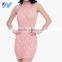 YIHAO Fashion Apparel Wholesales Pink Printed Bodycon Ladies Party Dress Sexy Backless Casual Sleeveless Bandage Mini Dress