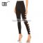 High waisted cut out design fashion ladies distressed workout leggings