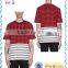 2015fashionable splicing t-shirts with stripes custom design hot sale t-shirts for men wholesale
