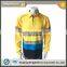 Hot sale custom printed polyester safety hi vis micro mesh heat-applied tape reflective polo shirt