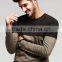 mans crew neck split joint pattern tight pullover sweater for wholesale