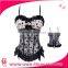 new design satin straps dress body shaper corset,latex corset for woman