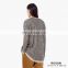 Women Knitted fabric waterfall neckline long sleeve Textured knit cardigan