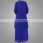 Latest Modern Islamic Abaya Chiffon Fabric With Lace Designer Arabic Dress Plus Size Women Clothing
