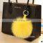 Fluffy and cute factory wholesale fox fur pompon ball key chain
