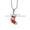 2017 kids stainless steel christmas snowman jewelry pendant for gift