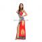 hot fashion 2017 dashiki dress for africa women floral long dress