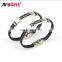 High quality metal clasp silicone bracelet