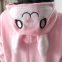 Rabbit Cartoon Flannel Conjoined Polyester Pajamas