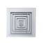 4 way supply square ceiling air diffuser with damper