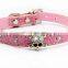 Skull Decorated Diamond Pet PU Collar Leash Training Dog Pulling Rope Pet Neck Chain Pet Supplies