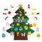 Wholesale diy felt christmas wall tree with ornaments