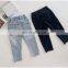 Children's clothing big stretch soft waxy denim children's pants for boys and girls skinny jeans all-match pants