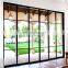 Aluminum frameless double tempered glass sliding folding doors