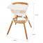 Adjustable Legs Baby Chair With Removable And Tray Baby High Chair Wooden High Chair for Baby Infants Toddlers