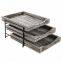 Wood Desktop Document Paper Organizer Collapsible Expandable Stacking Trays