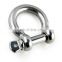 Stainless steel European type Bow shackle for marine and industrial rigging aplications