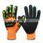High-quality shock and vibration resistant, abrasion resistant, nitrile coated protective work gloves