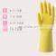 Healthy kitchen washing gloves long cuff waterproof orange latex cleaning gloves