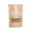 Doypack ziplock brown white kraft craft paper standing up pouches food packaging zipper bags with window