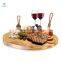 Round Bamboo Cutting Board for Meat Wooden Chopping Board Cheese Cutting Serving Board Kitchen Chopping Block Charcuterie Tray