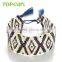 Popular Glass Seed Bead Blue Cotton Tassel Bracelets Handmade for Women CLL146