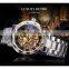 Low Moq Fashion Wrist Custom Business Wristwatch Mechanical Watches Stainless Steel Automatic Skeleton Diamond Watch