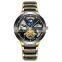 TEVISE t845b Man Newest Hollow Design Automatic Mechanical Watches Sun Moon Phase Business Stainless Steel  Wristwatch