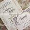 600gsm Cotton Paper Letter Press Invitations With Floral border