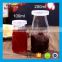 100ml 200ml clear sotrage juice bottle glass pudding milk bottle with plastic cap