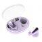 Transparent gaming true tws noise cancelling earphones BT5.0 wireless earbues Cracked charging case Hearing aids