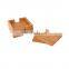 Eco Friendly Multi-functional Western Hot Drink Square Bamboo Coaster Set