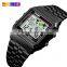 Watch factory Skmei 1338 hot selling wholesale reloj hombre lujo support OEM custom logo stainless steel digital watch
